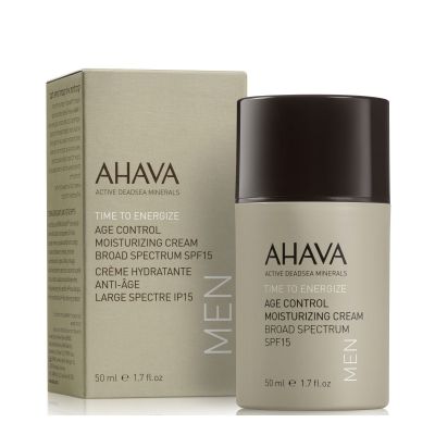 AHAVA Time to Energize Age Control Moisturizing Cream SPF15 Kremas nuo raukšlių vyrams