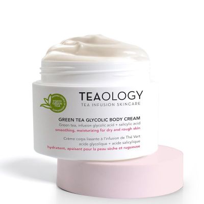 TEAOLOGY GREEN TEA GLYCOLIC BODY CREAM Drėkinamasis kūno kremas