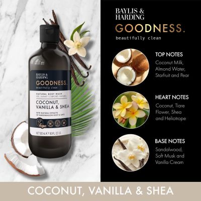 BAYLIS & HARDING GOODNESS COCONUT, VANILLA & SHEA Shower gel