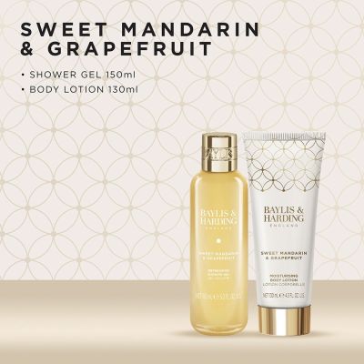 BAYLIS & HARDING Sweet Mandarin & Grapefruit Body Pamper Gift Set Kūno priežiūros rinkinys