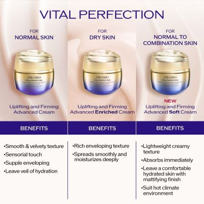 SHISEIDO Vital Perfection Uplifting and Firming Advanced Cream Soft Jauninamasis veido kremas