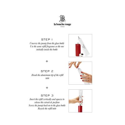 LA BOUCHE ROUGE ROSE THE REFILL - EXTRAIT DE PARFUM Purškiamo kvepalų flakono pakeitimas