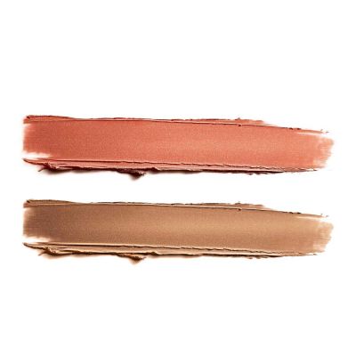 CLARINS Glow 2 Go Blush & Highlighter Duo Švytėjimo suteikianti veido modeliavimo priemonė