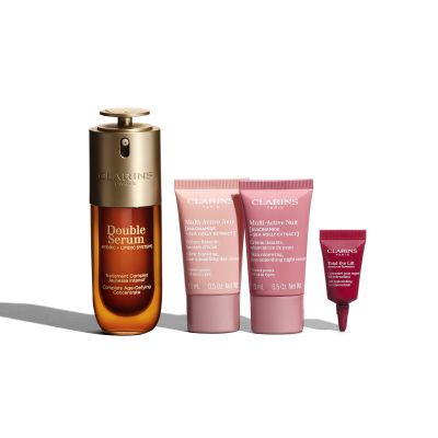 CLARINS DOUBLE SERUM & MULTI-ACTIVE Veido odos priežiūros rinkinys