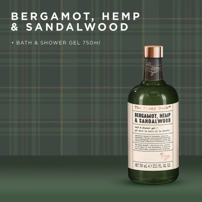 BAYLIS & HARDING The Fuzzy Duck Bergamot, Hemp & Sandalwood Men's Luxury Bath & Shower Gel Gift Dušo gelis vyrams