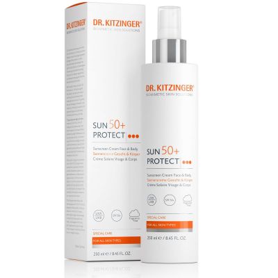DR. KITZINGER® SUN 50+ PROTECT SUNSCREEN CREAM FACE&BODY Apsauginis bei odą puoselėjantis kremas SPF 50