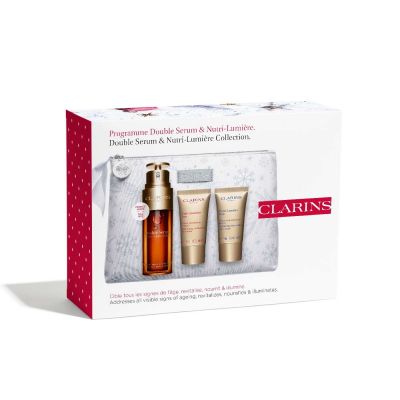 CLARINS Double Serum & Nutri-Lumiere Veido odos priežiūros rinkinys