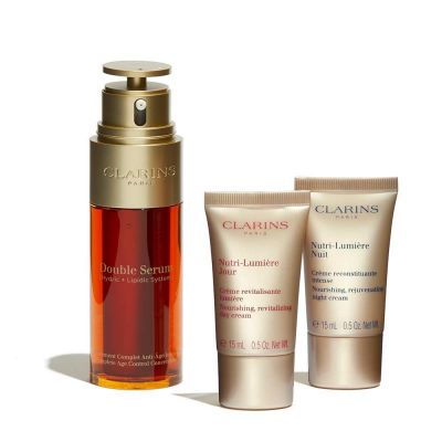 CLARINS Double Serum & Nutri-Lumiere Veido odos priežiūros rinkinys