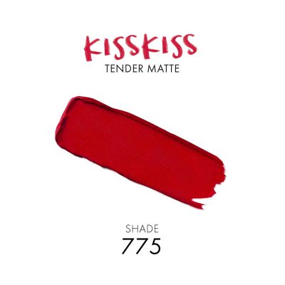 GUERLAIN KissKiss Tender Matte 16 valandų išliekantys , stipriai pigmentuoti, aksominiai matiniai lūpų dažai