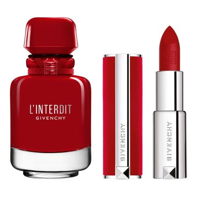 GIVENCHY  L'interdit EDP, Le Rouge Deep Velvet 37 lūpų dažai Rinkinys moterims
