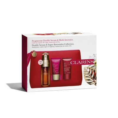 CLARINS Double Serum & Super Restorative Collection Veido odos priežiūros rinkinys