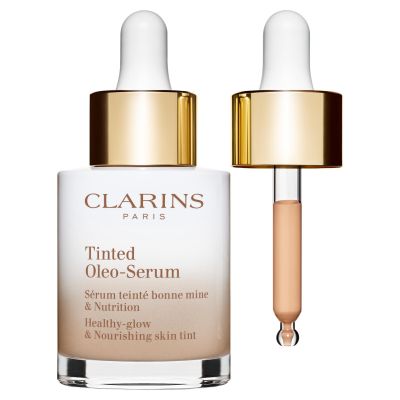 CLARINS Tinted Oleo-Serum Ypač lengvos tekstūros, sveiko žvilgesio suteikianti pudra su serumu