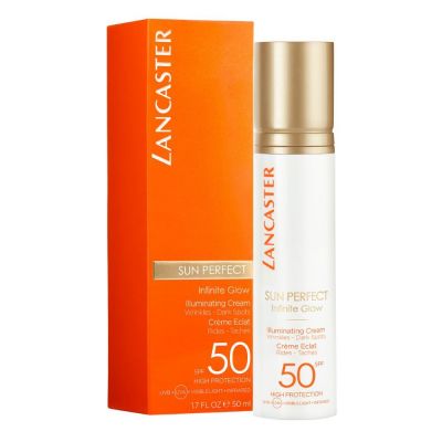 LANCASTER Sun Perfect Illuminating Cream SPF50  Apsauginis veido kremas nuo saulės