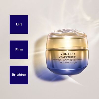 SHISEIDO UPLIFTING AND FIRMING ADVANCED CREAM ENRICHED Veido kremas nuo raukšlių