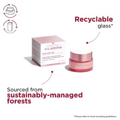 CLARINS Multi-Active Line Smoothing All Skin Types Naktinis veido kremas