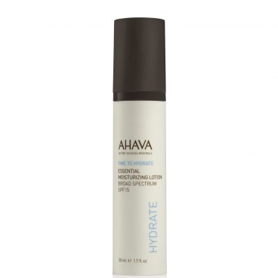 AHAVA Time to Hydrate Essential Moisturizing Lotion SPF15 Drėkinamasis veido losjonas normaliai sausai odai