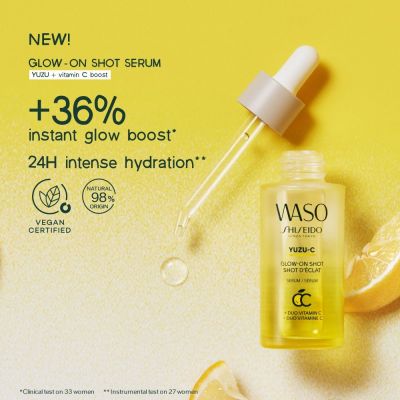 SHISEIDO Waso Yuzu-C Glow-On Shot Veido serumas
