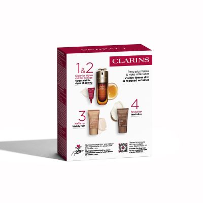 CLARINS DOUBLE SERUM & EXTRA-FIRMING SET Veido odos priežiūros rinkinys