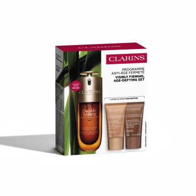 CLARINS DOUBLE SERUM & EXTRA-FIRMING SET Veido odos priežiūros rinkinys