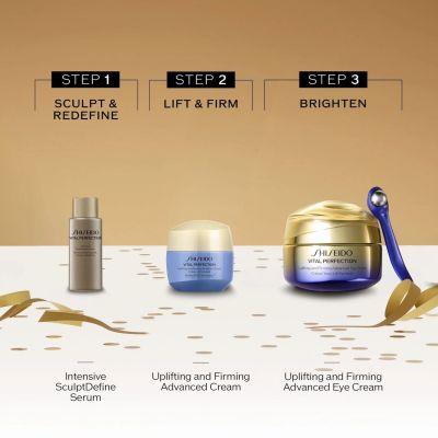 SHISEIDO Vital Perfection Lifting & Firming Ritual for Eyes Paakių odos priežiūros rinkinys