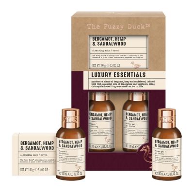 BAYLIS & HARDING The Fuzzy Duck Bergamot, Hemp & Sandalwood Men's Luxury Essentials Gift Set Rinkinys vyrams