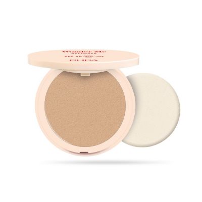 PUPA WONDER ME DEFENDER SPF 50 Lengva, švytėjimo suteikianti kreminė pudra
