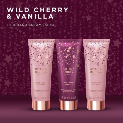 BAYLIS & HARDING Wild Cherry & Vanilla Luxury Hand Treats Gift Set Rinkinys rankoms