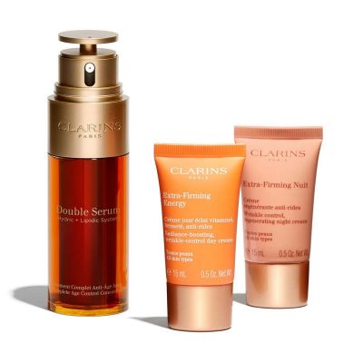 CLARINS Double Serum & Extra-Firming set Veido odos priežiūros rinkinys