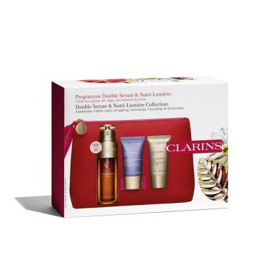 CLARINS Double Serum & Nutri-Lumiere Collection Veido odos priežiūros rinkinys