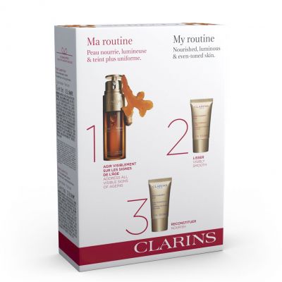 CLARINS Double Serum & Nutri Lumiere Veido odos priežiūros rinkinys