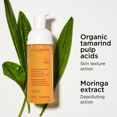 CLARINS Gentle Renewing Cleansing Mousse Foaming Texture Valomosios veido putos