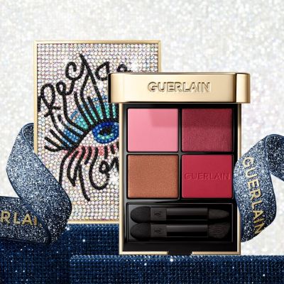 GUERLAIN OMBRES G  A STUNNING RHINESTONE WINK IN LIMITED EDITION 4 spalvų akių šešėliai