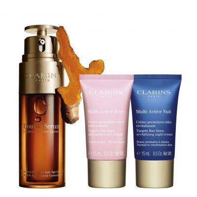 CLARINS Double Serum & Multi-Active Veido odos priežiūros rinkinys