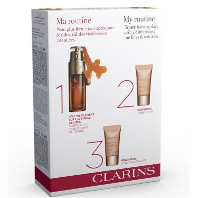 CLARINS Double Serum & Extra-Firming Veido odos priežiūros rinkinys