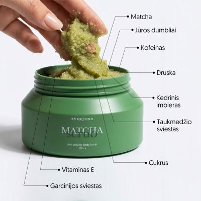 EVERJUNO Matcha Anti-Cellulite Scrub Anti-cellulite scrub