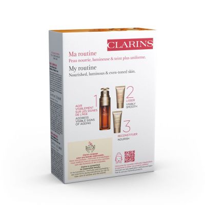 CLARINS DOUBLE SERUM & NUTRI-LUMIERE SET Veido odos priežiūros rinkinys