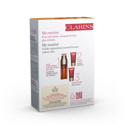 CLARINS DOUBLE SERUM & SUPER RESTORATIVE SET Veido odos priežiūros rinkinys