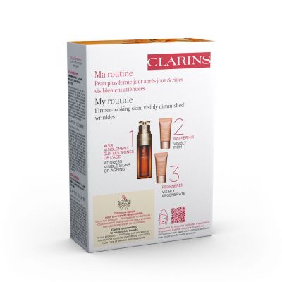 CLARINS DOUBLE SERUM & EXTRA-FIRMING SET Veido odos priežiūros rinkinys