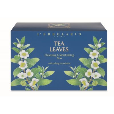 L'ERBOLARIO TEA LEAVES DUO: CLEANSING GEL FACE&HANDS +HAND CREAM Odos priežiūros rinkinys