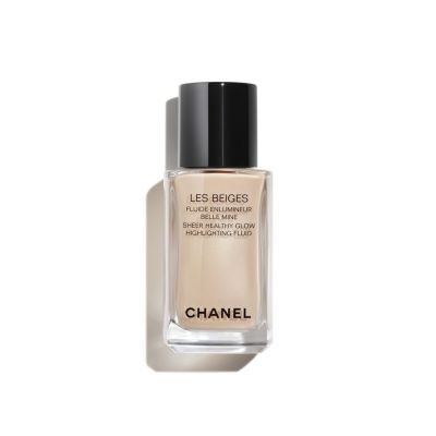 CHANEL Les Beiges Fluide Enlumineur Belle Mine Sheer fluid highlighter for a luminous healthy glow. For face and body.