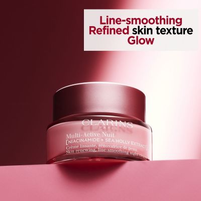 CLARINS Multi-Active Line Smoothing Dry Skin Naktinis veido kremas