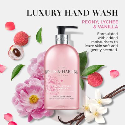 BAYLIS & HARDING PEONY, LYCHEE & VANILLA Kvapusis muilas
