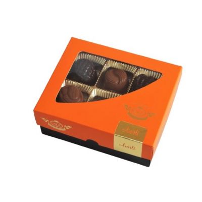 AJ ŠOKOLADAS AJ Šokoladas ASORTI Oranžinė Dėžutė 12vnt Šokoladiniai saldainiai