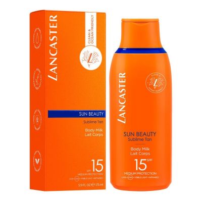 LANCASTER Sun Beauty Body Milk SPF15  Apsauginė kūno emulsija nuo saulės