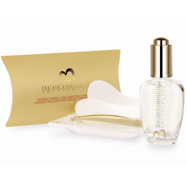 Golden Caviar Collagen Eye Contour Mask & Golden Caviar Activator BELLEFONTAINE Atkuriamoji paakių kaukė